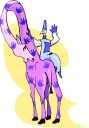 Did you visualize a rider on the giraffe's back? 